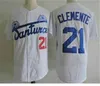 Glanik1 21 Roberto Clemente Movie Baseball Jersey Santurce Crabbersプエルトリコボタンダウンジャージをカスタマイズする名前と番号サイズS-3XL