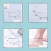 Anklets smycken sommar mångsidig S925 sterling sier flash diamant klocka för kvinnlig minimalistisk student strand dropp deli dhu4r