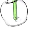 7,2-inch glazen waterpijpwaterpijp met rechte buis, groen mondstuk en verspreide downstem-percolator