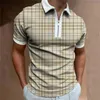 Plus Size M 3XL Polo da uomo di marca Polo da uomo di alta qualità Plaid manica corta Marchi Maglie Estate Uomo s 220614