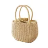 Evening Bags NoEnName-Null Summer Women Hand-Woven Rattan Bag Straw Purse Wicker Beach Wedding Handbag Clutch Basket Shopping BagsEvening