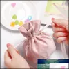 Packing Bags Office School Business Industrial 12*9Cm Mtifunction Jewelry Gift Bag Dstring Sweet Candy Pouch Veet Baby Shower Accessories