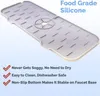 Keukenkraan absorberende mat gootsteen splash guard siliconen kraan splash catcher aanrechtbeschermer voor badkamer keukengadgets c0528j20