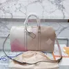 Women Luxurys Designers Travel totes Bags Sunrise Pastel Handbag Gradient Shouder Shoping Bag Spring in the City Genuine Ladies Handbags 45cm