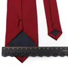 Boogbladen pc's stropdas set solide bordeaux marine 8cm stropdas bowtie zakdoek manchetknopen polyester mannen pak trouwfeest cravat accessoirebow