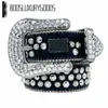2022 Designer BeltSimon Riemen voor Heren Dames Glanzende diamanten riem Zwart op Zwart Blauw wit veelkleurig9621028