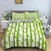 Natural Green Bamboo Bedding Set Adult Queen King Single Twin Double Duvet Cover Microfiber Bed Sets Drop Bedclothes