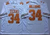 XFLSP NCAA Texas Longhorns 11 SAM Ehlinger 10 Vince Young 34 Ricky Williams 20 Earl Campbell 7 Shane Buechelecollege fotbollströjor