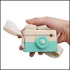 Party Favor Event Supplies Festive Home Garden Wooden Toy Camera Baby Kids Hanging Cameras Pography Prop Decoration Children Educational T