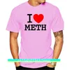 Jag älskar meth tshirt ny roliga droger tee lsd High Crystals Novely Party Top Custom Printed Tshirthip Hop Funny Tee Tees 220702