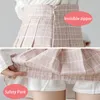 High Waist Women's Skirts Y2k Summer Sweet Mini Korean Plaid Short Pant Pleated School Dance 220322