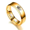 패션 커플은 그녀의 왕과 그의 여왕 밴드 링 여성을위한 스테인레스 스틸 결혼 반지를 반지합니다. 5-12 연인 보석