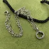 Den högkvalitativa lyxiga smycken Guldkedjedängar Letter G Bijoux Designer Original Förpackning CCI -halsband 927649485