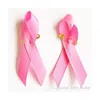 توعية بسرطان الثدي الوردي الفعال من حيث التكلفة ، بروش ، سحر الساتان ، الدبوس ، السحر الفاتح ، 100pcs/