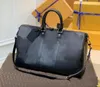 Keepall bag Top quality embossing travel luggage bag key and lock men luxury leather handbag duffle bag Courrier Shoulder bags Crossbody handbags