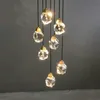 Pendant Lamps Luxury American RH Led Lights Lustre Diamond Crystal Lamp Copper Material Indoor Lightign Fixtures LamparasPendant