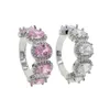 Anéis de cluster latão branco ouro cor rosa zircão para mulheres luminosa feminina jóias finas prong configuração luxo cz pedra ring248s