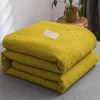 Blankets Solid Cotton Summer Quilt Blanket Soft Air Condition Comforter Single Double Sofa Bed Cover For Beds Quilted BedspreadsBlankets