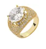 18K gold fill diamond Ring men's fashion hip hop ring Lab diamond size 8 9 10 11 12