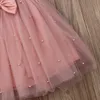 Girl's Dresses 2-7Y Girls Dress 2022 Summer Kids Baby Clothes Sleeve Lace Pearls Tulle Tutu Princess Pageant Children OutfitsGirl's Girl'sGi