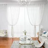 Curtain & Drapes Curtains For Living Room Semi Sheer Partition White Lace Gauze Short Screen Cortinas Home Decor Door Windows KitchenCurtain