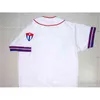 Xflsp gamit #10 del prado koszulka hawana kubans guzika w 100% zszyta niestandardowa koszulka baseballowa retro cuba dowolny numer nazwy biały vintage