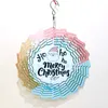 20 cm 25 cm aluminium sublimering diy vind spinner hem jul dekor dubbelsidig cirkel trädgård vindklockor