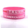Favore di partito RIPRENDI L'AMERICA Braccialetto in silicone Bracciale da uomo in gomma rossa blu Power Gioielli di moda Trump Support Band Gift
