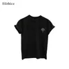 Damska koszulka Slicyce Styl Styl Kobiety T Koszula Topy Moda Krótki Rękaw O-Neck Slim Casual Cute Parasol Print Tshirt Tees dla Lady