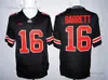 NCAA Ohio State Buckeyes College Football Jersey 16 J.T Barrett 14 K.J. Hill 15 Ezekiel Elliott 고품질 스티치 레드 흰색 검은 회색