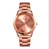 Womka moda Rose Gold Stael Stali Stael Watch Damies Relij Mujer zegarki Montre Femme Clock Saati