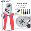 HSC8 6-4/6-6 Crimping Pliers Kit YE-1R Stripping Cutting Plier 1020pcs/box Tube Terminal Suit YEFYM Brand Electric Tools Set 220428