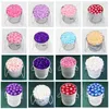 Fresh Soap Flower With Round Portable Cylindrical Hug Bucket Set Valentine's Day Gift Box Florist Supply Party Wedding Home Deco 220406