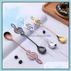 Spoons Flatware Kitchen Dining Bar Home Garden Note Spoon Tea Novelty 304 Stainless Steel Dessert Coffee 7 Colors Available On Promotion