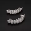 Exclusive customization Moissanite Teeth Grillz iced out Hop 925 Silver decorative braces Real Diamond Bling Tooth Grills For Men 303R