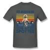 Men's T-Shirts Men Bodybuilding Pumping Training Crossfit Black T-Shirt Fitness Jesus Is My Spotter TShirt Pure Cotton Tees Harajuku ShirtMe