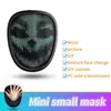 Rechargeable Mini Enfants Brillant LED Masque Avec Mascarade Programmable DIY Photo Light Up Cosplay Couleur Halloween Costume De Noël Jeu Effrayant Cadeau Masques