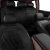 Car Seat Covers Full Set Universal PU Leather Diamond Lattice Styling Waterproof Automobile Protector Interior Accessories