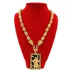 Anhänger Halsketten exquisit keine Kette Goldfarbe Schmuck für Männer chinesische Figur Muster Halskette Männliche Geburtstagsfeier Geschenke