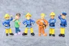 12PCSSET Fireman Sam Cartoon Anime Fire Figura Figura Modelo PVC Doll Toys Boy Girl Toy for Kids Birthday Xmas Gift 220718