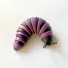 Fidget Toys Rainbow Slug Articulated Flexible 3D Slugs Fidget Toy All Ages Relief Anti-Anxiety Sensory for Children Aldult DHL FREE YT199501