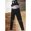 Женская дизайнерская спортивная одежда G Беговые спортивные костюмы Crop Tops Pants 2pcs Slim Fit Sport Yoga Suits Sets Woman Body Mechanics Outfit Sports 0727
