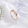 Folhas de moda ramo em forma de anel para mulheres meninas luxo vintage ouro prata cor casamento festa jóias acessórios