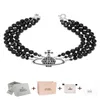 Aereo per perle nera a tre strati Empress Dowager Collana a catena del collo di Saturno Nuovo Style1495965