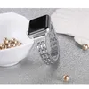 Lady Slim Elegant Bling Takı Bağlantısı İle Gider Bilezik Çelik İzleme Kayışları Apple Watch Serisi 7 6 5 4 Boyut 42 44 45 38 40 41mm
