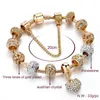 Charm Armbands gåvor ins mode Gold Heart ArmeletsBangles for Women Chain Crystal Jewelry Trendy Armband BT200176Charm Lars22
