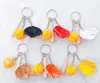 Titanium Sport Accessories 10pcs Mini Baseball Softball Keychain Keyring Wooden Bat Ball Glove Key Holder Chains Bag Purse Charm Pendant Key Ring Toys