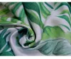 커튼 커튼 북유럽 스타일의 면화 린넨 녹색 잎 거실을위한 창문 커튼 잎 인쇄 침실 치료 정전 Drapescurtai