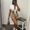 Shorts Womens Cargo Shorts Hosen aus hohen Taillen große Taschen enge Shorts für heiße Mädchen Streetstyle Kleidung tragen