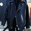 Sungtin Corean Faux Leather Jacket Женская ремень негабаритный BF Punk PU Женская кожаная куртка для женской одежды High Street Biker 220815